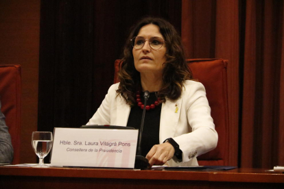 La consellera de la Presidencia, Laura Vilagrà, comparece en la Comisión de Asuntos Institucionales del Parlament para hablar de los Juegos de invierno 2030