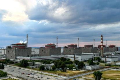 Vista general de una central nuclear de Ucrania