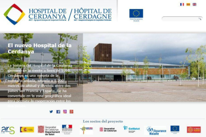 La pàgina web de l'hospital de la Cerdanya.