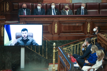 Volodímir Zelenski ha intervenido en el Congreso de los Diputados.