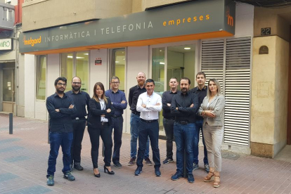 Foto de l’equip de l’empresa tecnològica de Lleida Midgard IT.