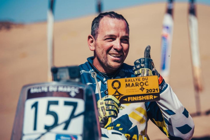 El piloto leridano durante su participación en el Rally de Marruecos.