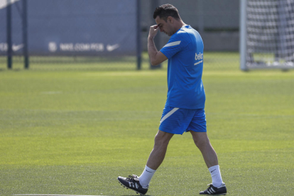 El técnico del FC Barcelona, Xavi Hernández, en imagen de archivo.
