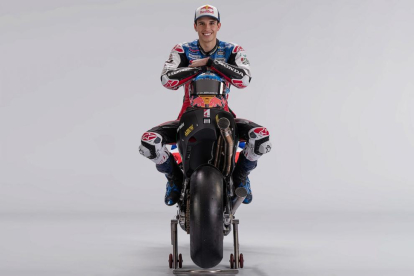 Àlex Màrquez va presentar ahir la nova moto en un acte virtual.