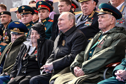 Putin, durant la celebració del Dia de la Victoria dilluns.