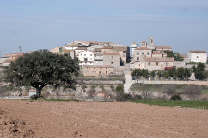Vista del pueblo de El Canós, en el municipio de Els Plans de Sió.