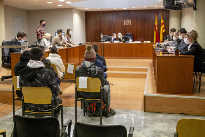 Imagen del juicio ayer en la Audiencia de Lleida. 