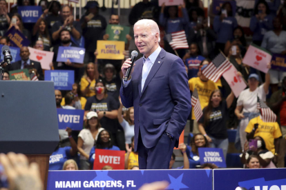 El president Joe Biden, durant un acte de campanya celebrat aquesta setmana a l’estat de Florida.