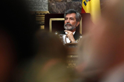 El presidente del CGPJ, Carlos Lesmes, en una imagen de archivo.