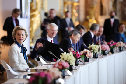 La presidente de la Comisión Europea, Ursula von der Leyen, durante la cumbre celebrada estos dias.