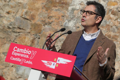 Bolaños, ahir en un acte electoral a Castella i Lleó.