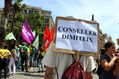 Más de 1.000 personas se manifiestan en Barcelona a favor de la escuela pública
