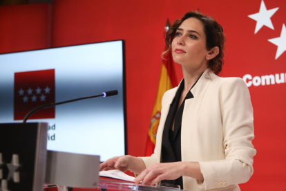 La presidenta madrilenya, la popular Isabel Díaz Ayuso.