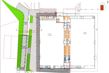 Imagen virtual del nuevo pabellón de la Fira, el quinto, que estará situado junto al número 4 y entre ellos habrá un recinto con tres salas.