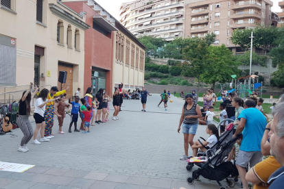 Culto evangelista en la plaza del Escorxador de Lleida