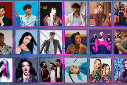 Els 18 cantants i grups que competiran en el Benidorm Fest 2023.
