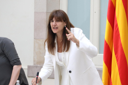 Laura Borràs, a la II Cimera contra la Corrupció al Parlament.