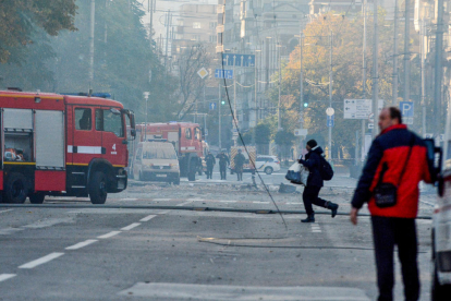 Un ataque sobre la ciudad de Kiev el 17 de octubre.