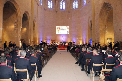 El acto del Dia de les Esquadres de Ponent se celebró ayer en la iglesia de Santa Maria de Balaguer. 