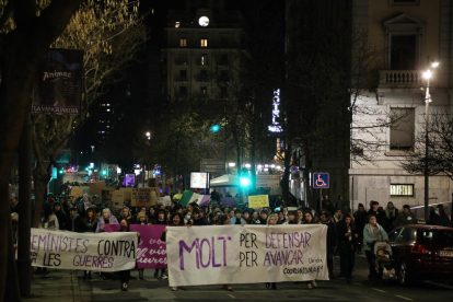 Mobilització el passat 8 de març a Lleida en el Dia Internacional de la Dona.