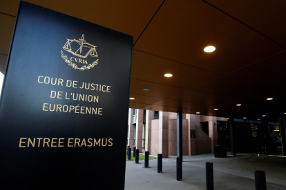Imatge d'arxiu de l'entrada principal del Tribunal de Justícia de la Unió Europea
