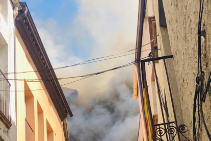 Imagen del incendio de Torà. 