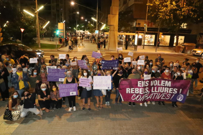 Imagen de archivo de una manifestación para exigir el derecho al aborto voluntario en las comarcas leridanas. 