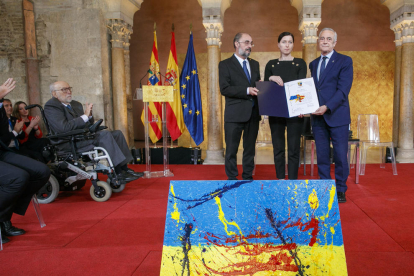 Lambán presidió la entrega de premios en el Día de Aragón.