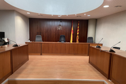 Sala de vistas de la Audiencia de Lleida.