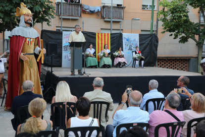 Empar Rovira va pronunciar el pregó de la Bordeta després de la proclamació de pubilles i hereus.