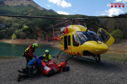 Rescaten una escaladora ferida a Sopeira