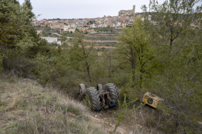 Josep Maria Vives murió tras volcar el tractor que conducía. 