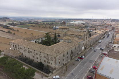 Imagen aérea del tejado del santuario de Sant Ramon. 