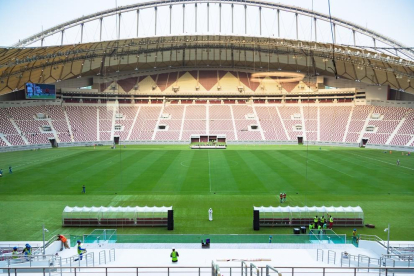 El estadio internacional de fútbol Khalifa en Qatar.