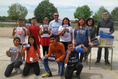 Alumnos premiados del colegio Mestre Ignasi Peraire. 