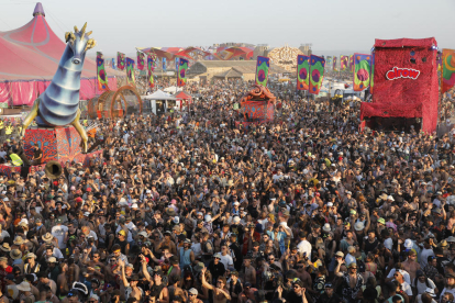 Imagen el sábado por la tarde del Monegros Desert Festival. 