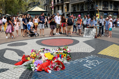 Conmemoración del atentado en las ramblas de Barcelona. 