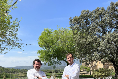 El chef Sergi de Meià y el empresario Arnau París, que colabora en la puesta en marcha de la fundación. 