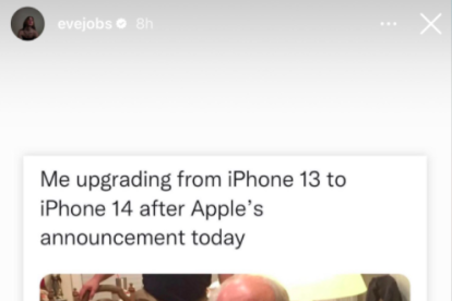 Esta es la burla que ha hecho la hija de Steve Jobs sobre el nuevo iPhone 14
