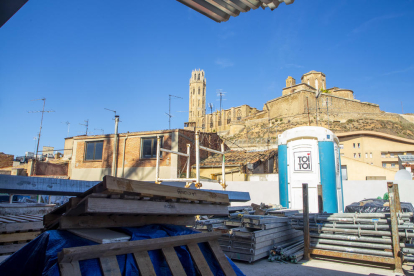 Visita de obras ayer al Morera en la antigua Audiencia.