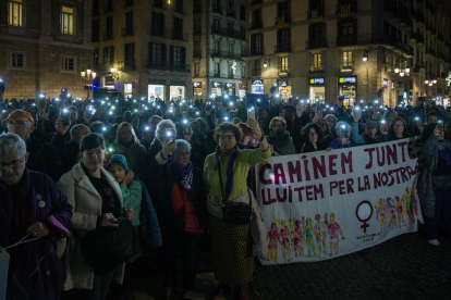 Concentración en la plaza Sant Jaume de Barcelona. 