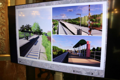Imágenes del proyecto del nuevo apeadero de tren en el polígono el Segre de Lleida