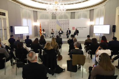 Un moment de la II Jornada de treball celebrada al palau de Pedralbes.