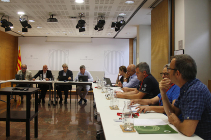 La mesa agraria por la sequía que se reunió ayer.