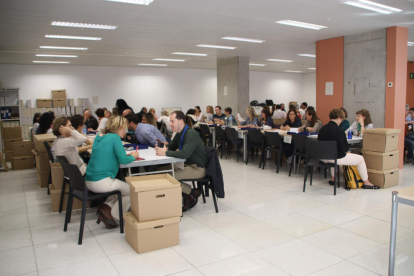 La Junta Electoral de Zona llevó a cabo ayer el recuento final en la Ciutat de la Justícia de Barcelona.