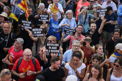 La ANC calificó de rotundo éxito la participación en la manifestación de la Diada en Barcelona, que cifró en 700.000 personas.