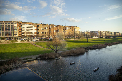 Imatge d'arxiu de riu Segre al seu pas per Lleida ciutat.