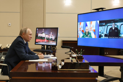 Vladímir Putin hizo ayer su primera aparición pública este año.