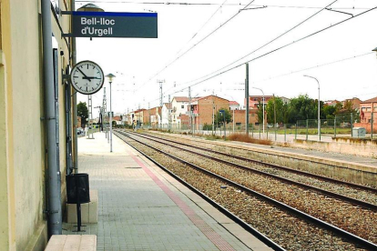 Imagen de archivo de la estación de tren de Bell-lloc d'Urgell.