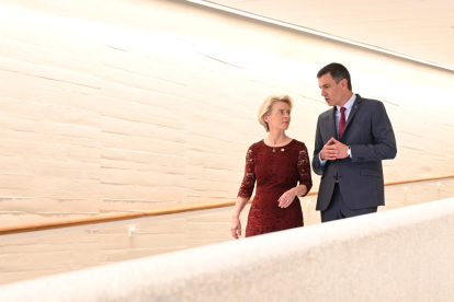 Sánchez i Von der Leyen, després de la reunió al Museu de les Col·leccions Reials.